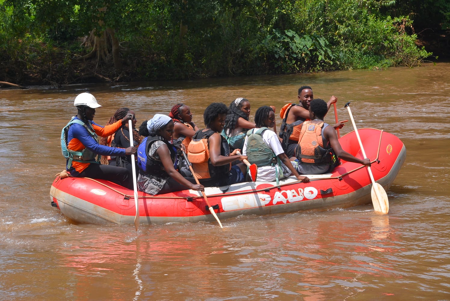 Rafting on river Sagana